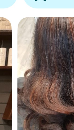 Curled hair with balayage colour